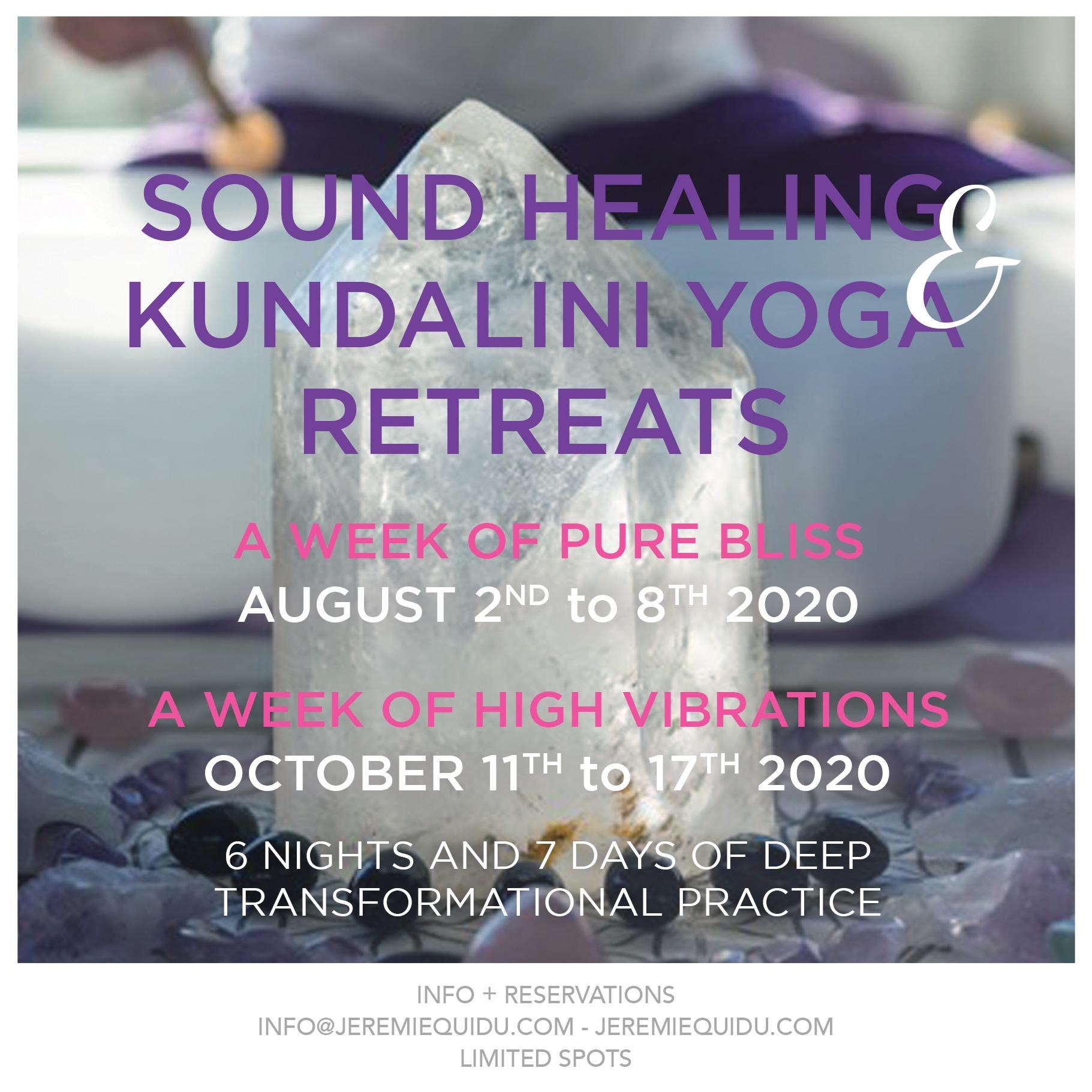 Kundalini yoga and sound healing retreat